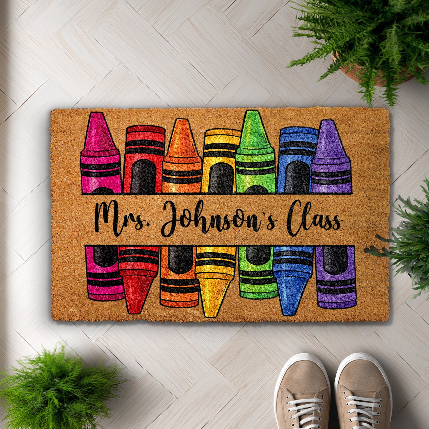 Custom Teacher Name Doormat, Classroom Welcome Mat, Back-to-School Gift