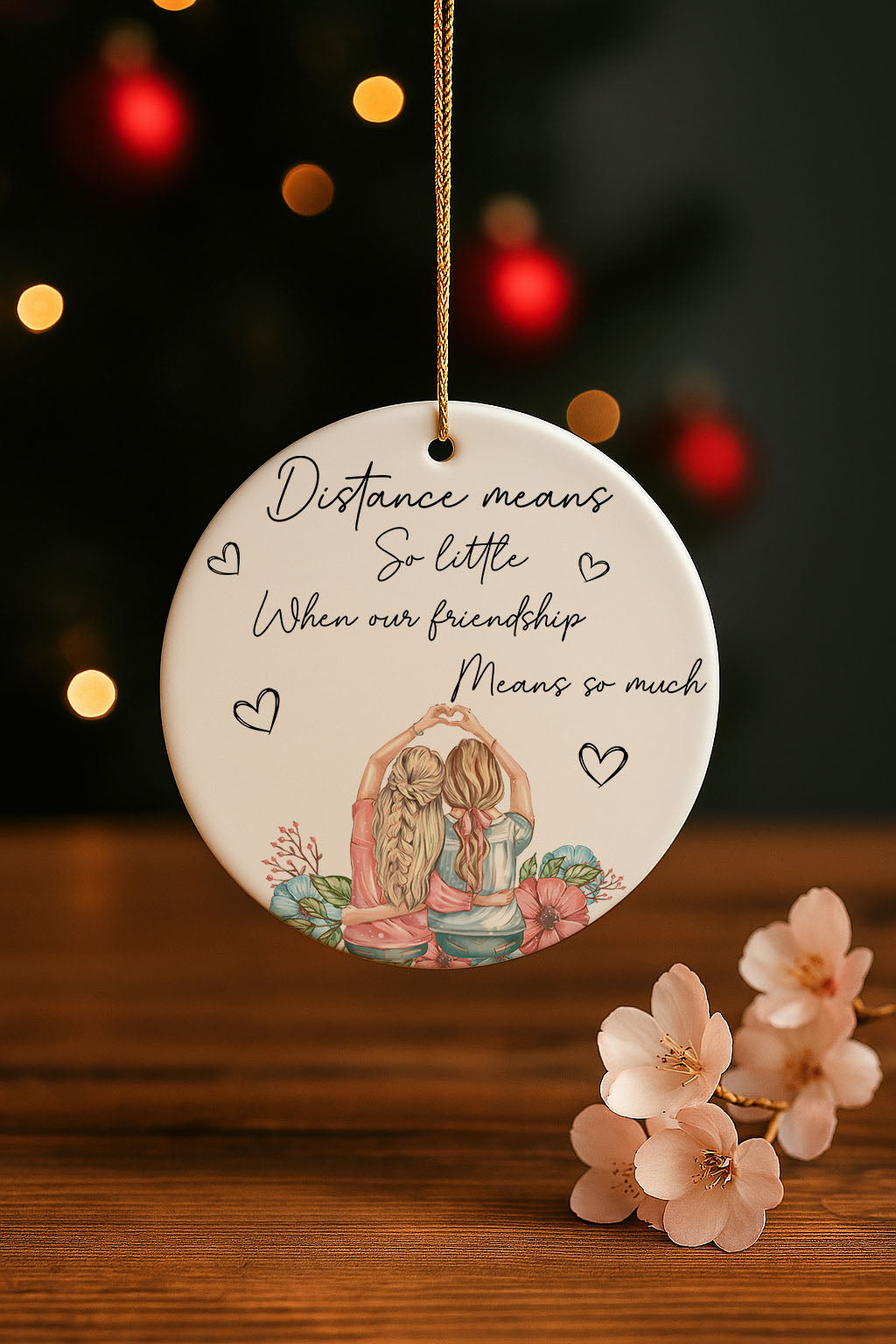 Distance Means So Little Ornament: Perfect Best Friends Keepsake