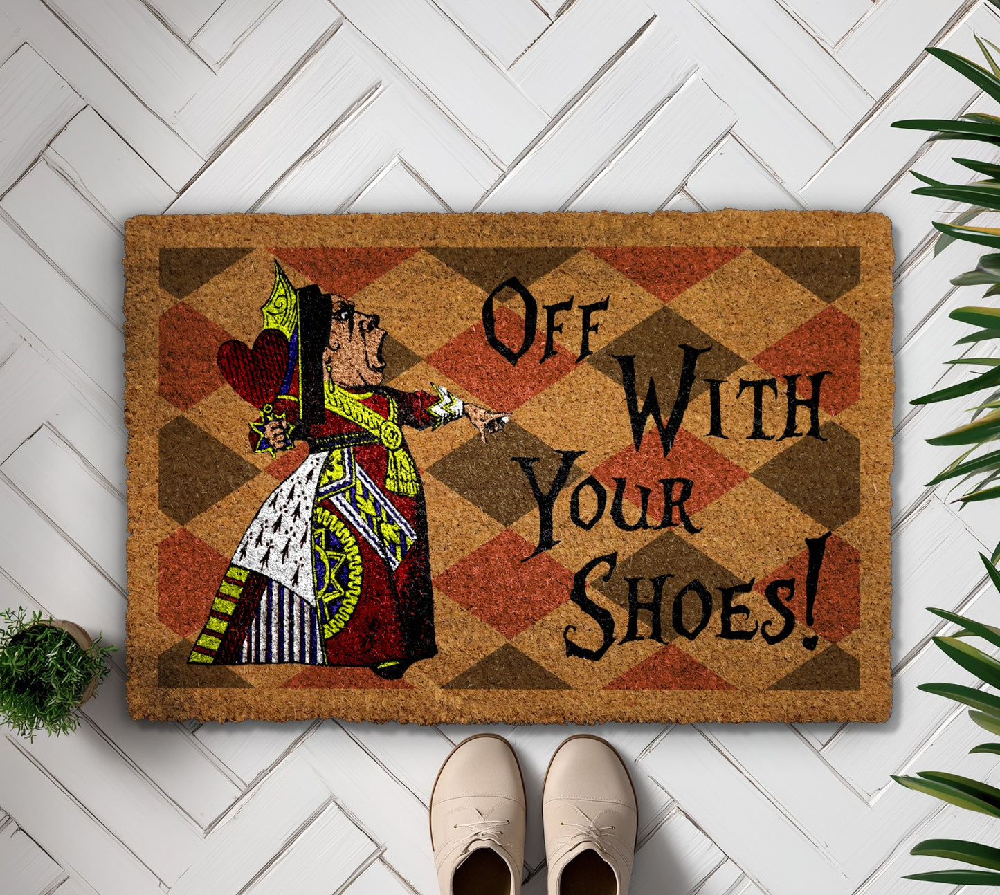 Cozy Entrance: Alice In Wonderland themed Doormat, Perfect Housewarming Gift