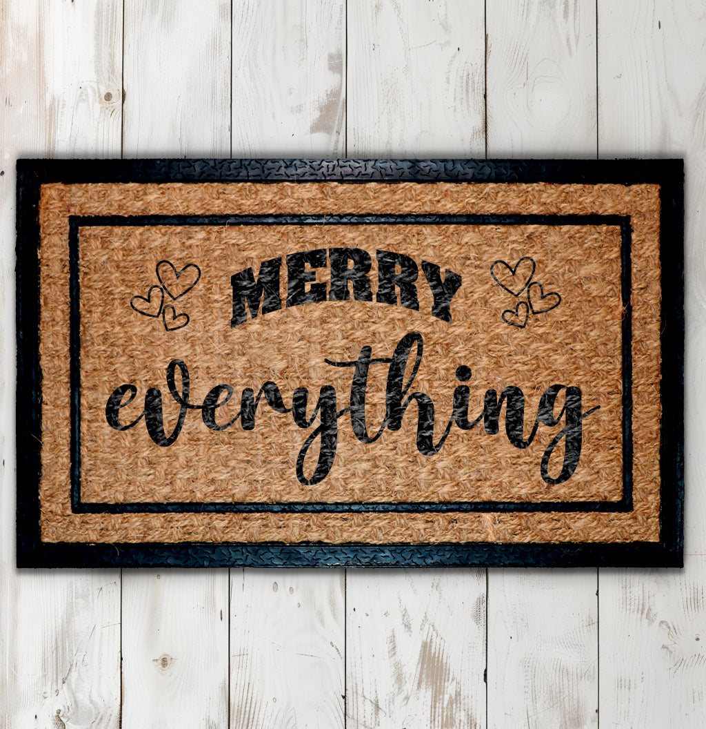 Merry Everything Doormat: Holiday Cheer for Your Home Entrance!