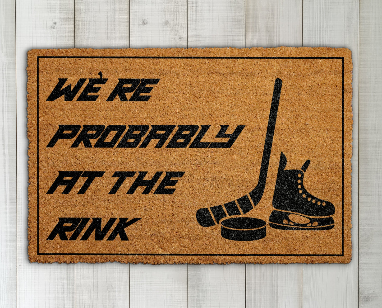 Rink Doormat: Hockey Fan's Welcome Rug, Funny Housewarming Gift