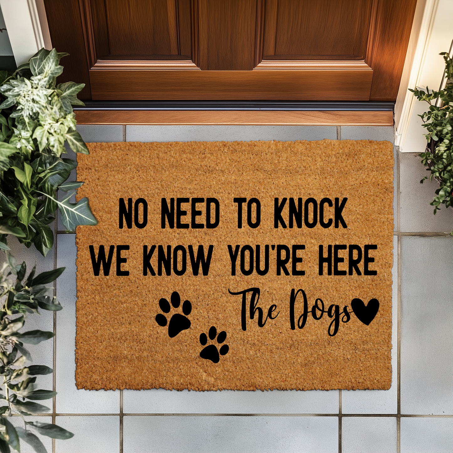Welcome Guests with Dog Lover Doormat, Patio Essential, Farmhouse Charm