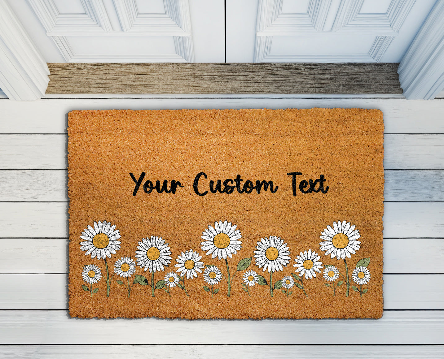 Elegant, Custom Daisy Doormat: Refresh Your Home Decor and Welcome Guests