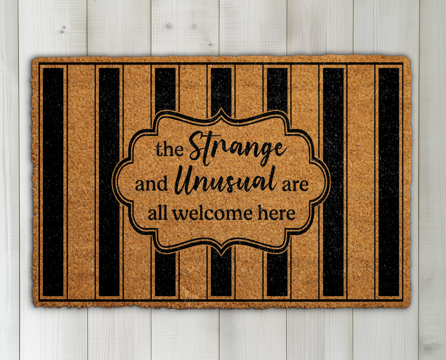 Funny, Gothic Welcome Mat for Spooky Halloween Home Décor