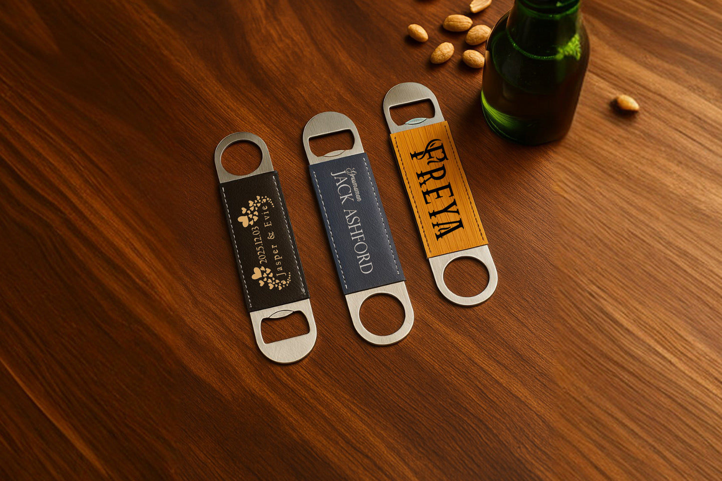 Custom Engraved Bottle Opener, Personalized Groomsman Gift with Name