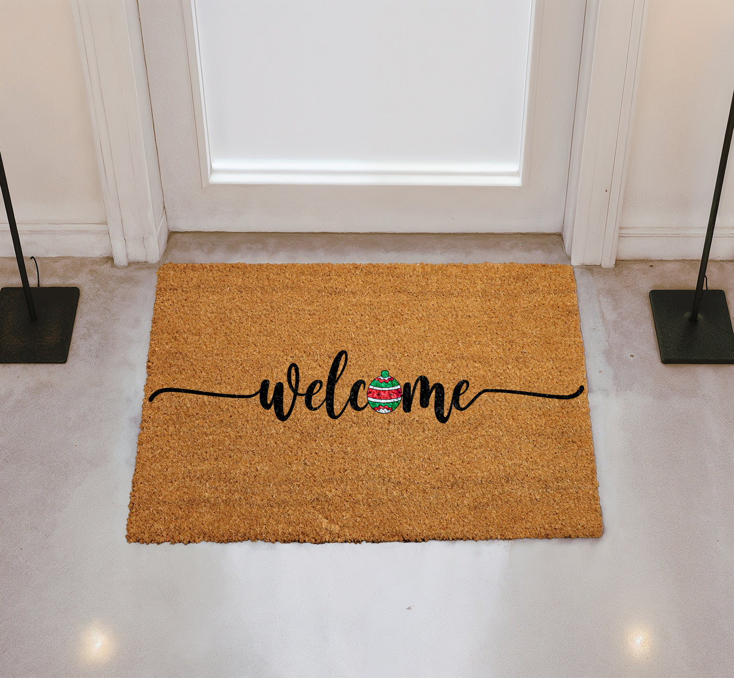 Festive Front Door Mat: Christmas Welcome for Cozy Winter Decor