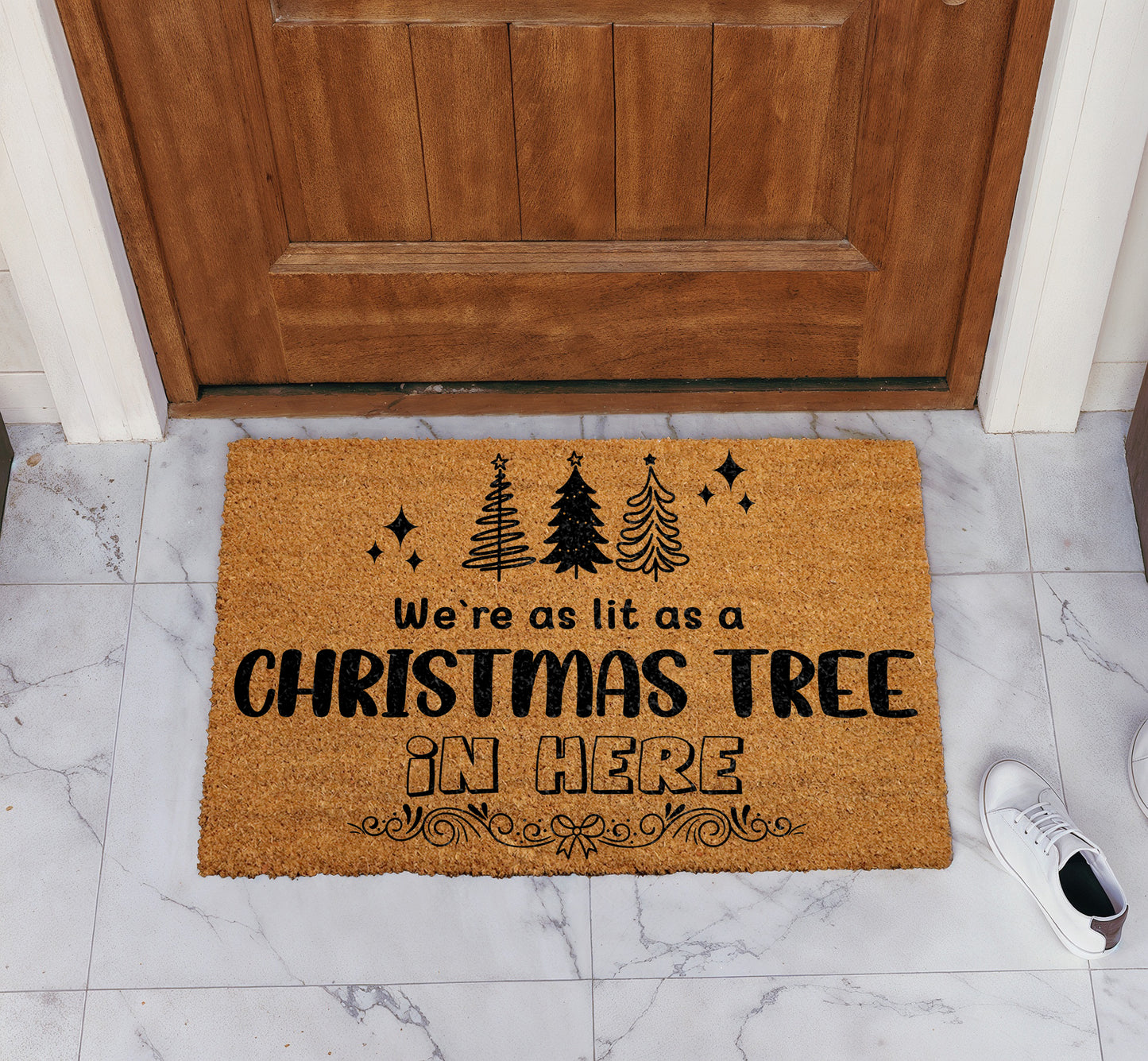 Light Up Your Entryway with our Festive Christmas Doormat!