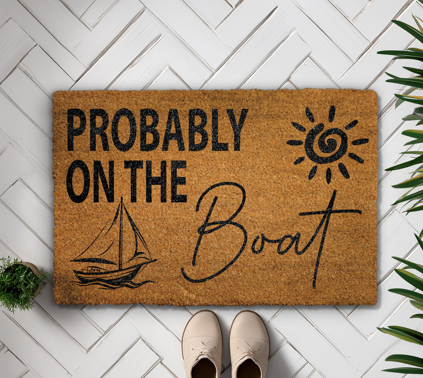 Boating Decor Doormat, Gift For Sailors, Funny Summer Rug