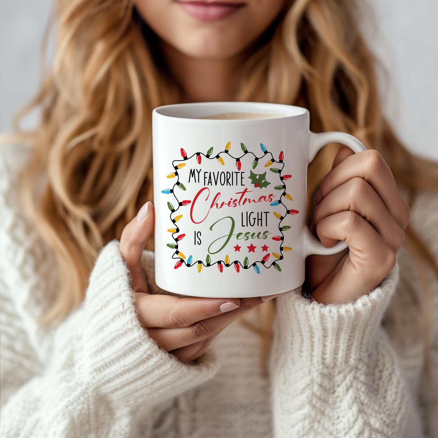 Jesus Lovers Holiday Cup: Christian Christmas Coffee Mug, Religious Xmas