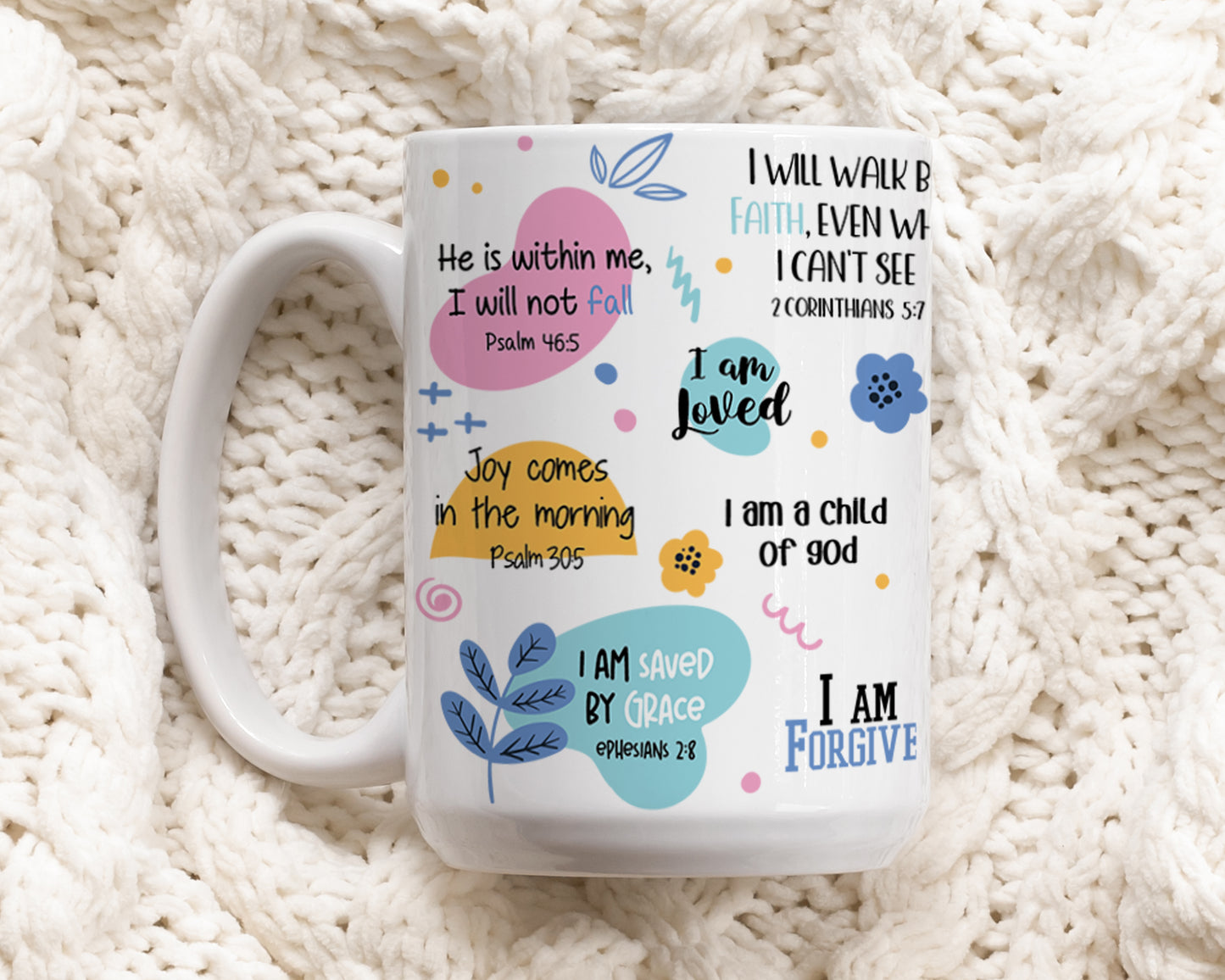 Personalized Bible Verse Mug, Christian Gift with Inspirational Scripture Quotes