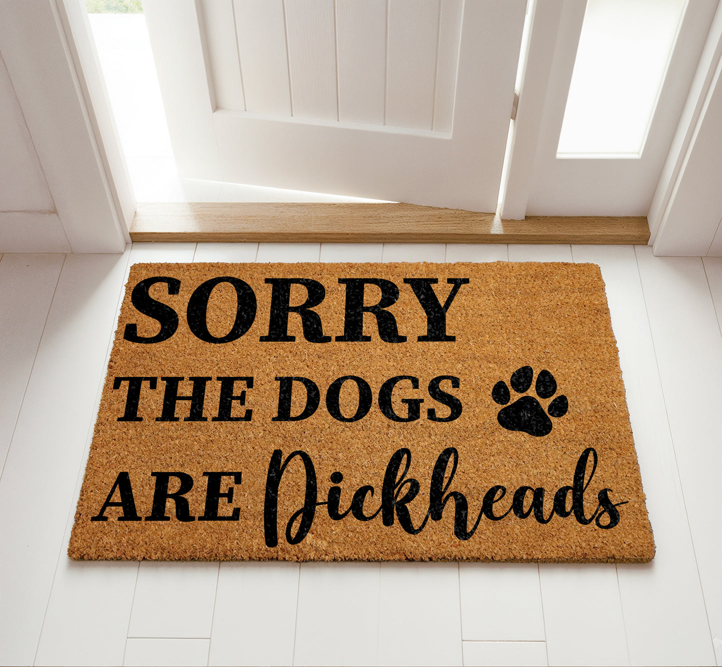Rude Dog Welcome Mat: Humorous Housewarming Gift for Dog Lovers
