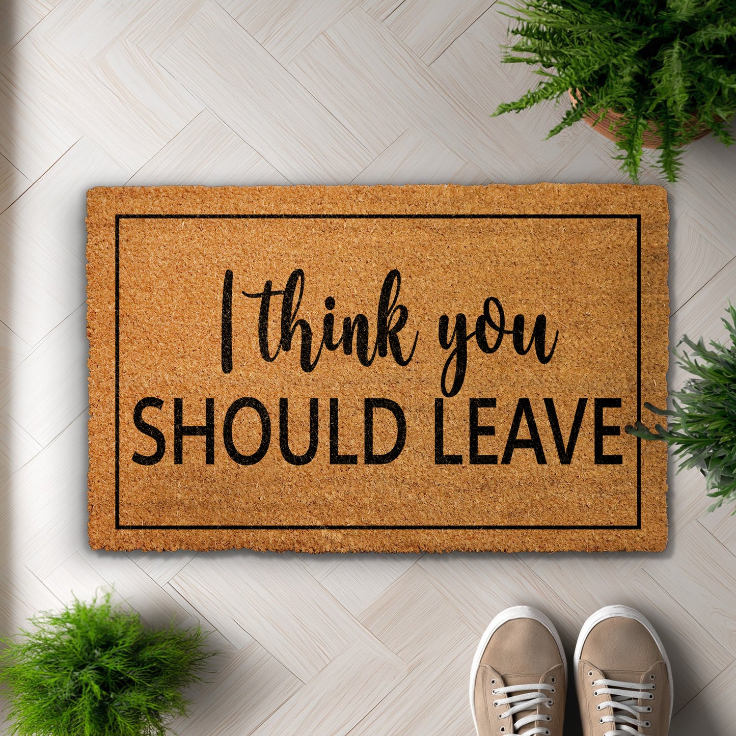 Sarcastic Front Porch Rug, Humorous Housewarming Gift - Shop Now!