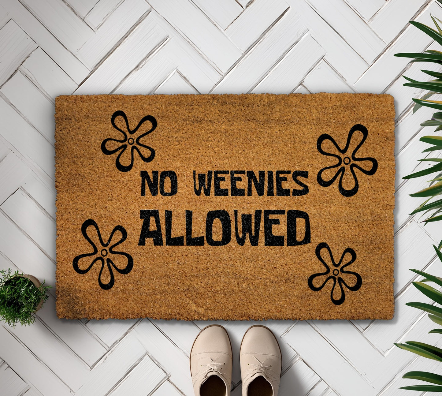Playful, Sarcastic Welcome Mat for a Humorous Home Entrance