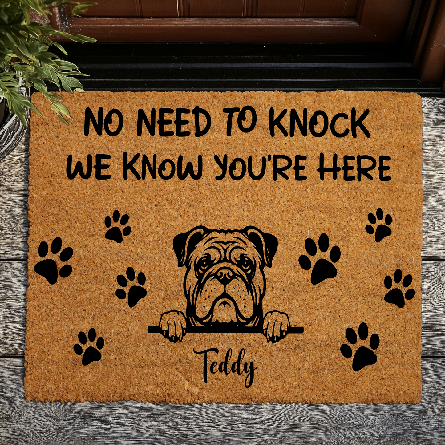 Welcome Guests with Our Dog Lover Coir Doormat, Perfect Gift!