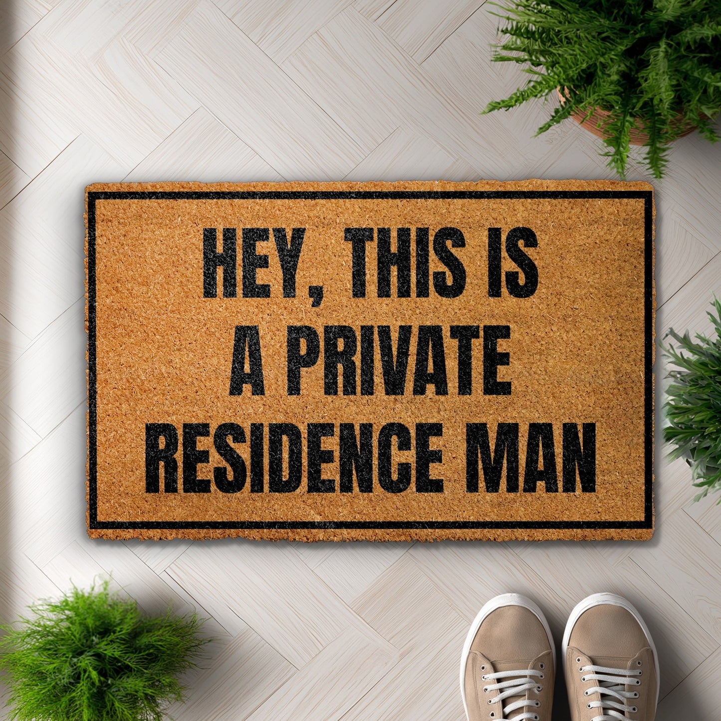 Humorous Welcome Doormat for Man Cave Home Decor, Funny Housewarming Gift
