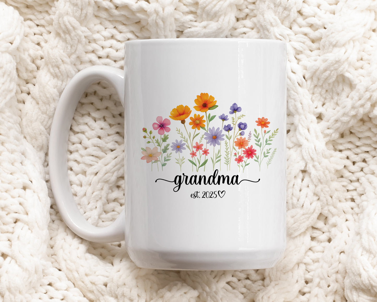 Custom Grandma Mug, Perfect Gift for New Grandparents