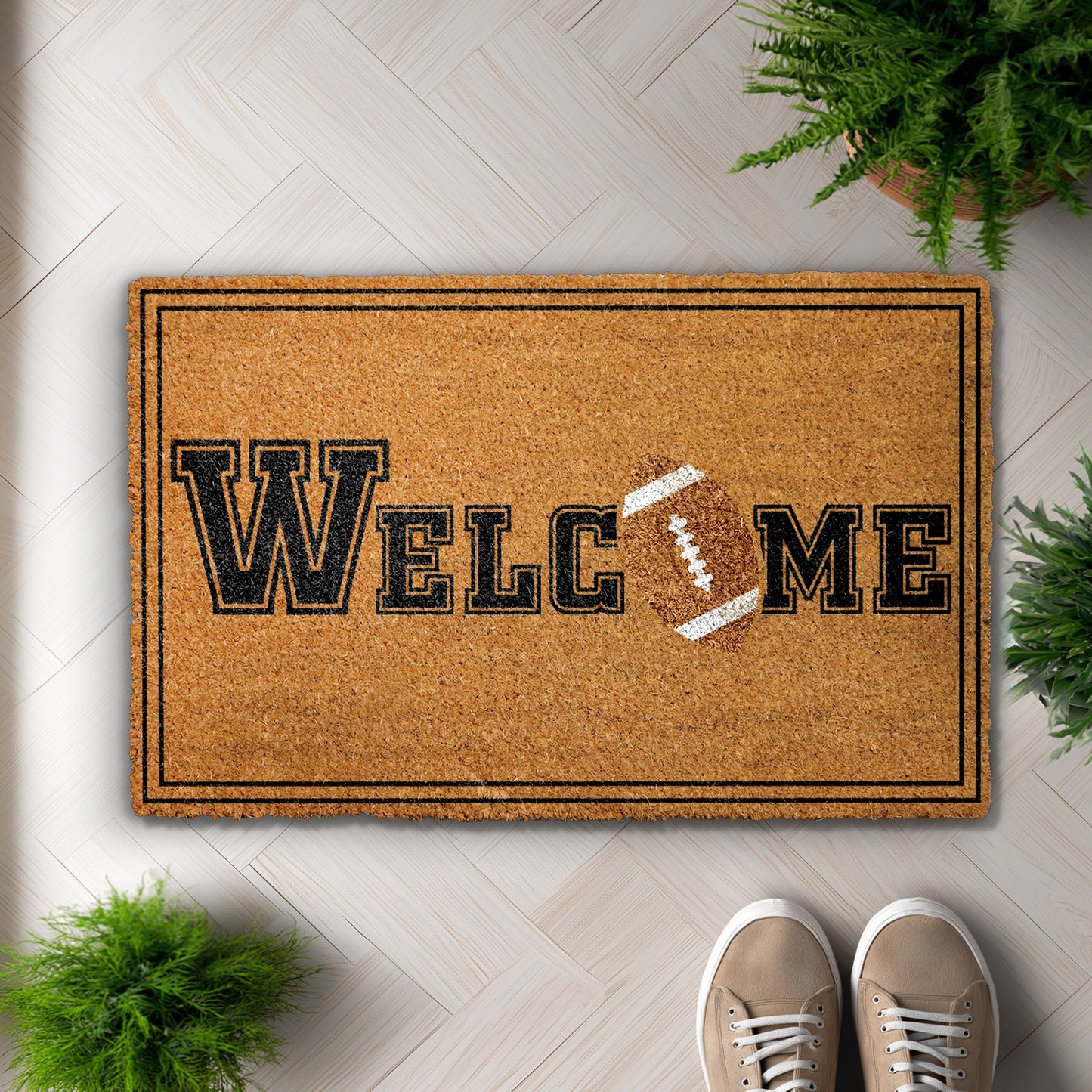 Football Lover's Welcome: Touchdown Outdoor Doormat, Perfect Sports Fan Gift