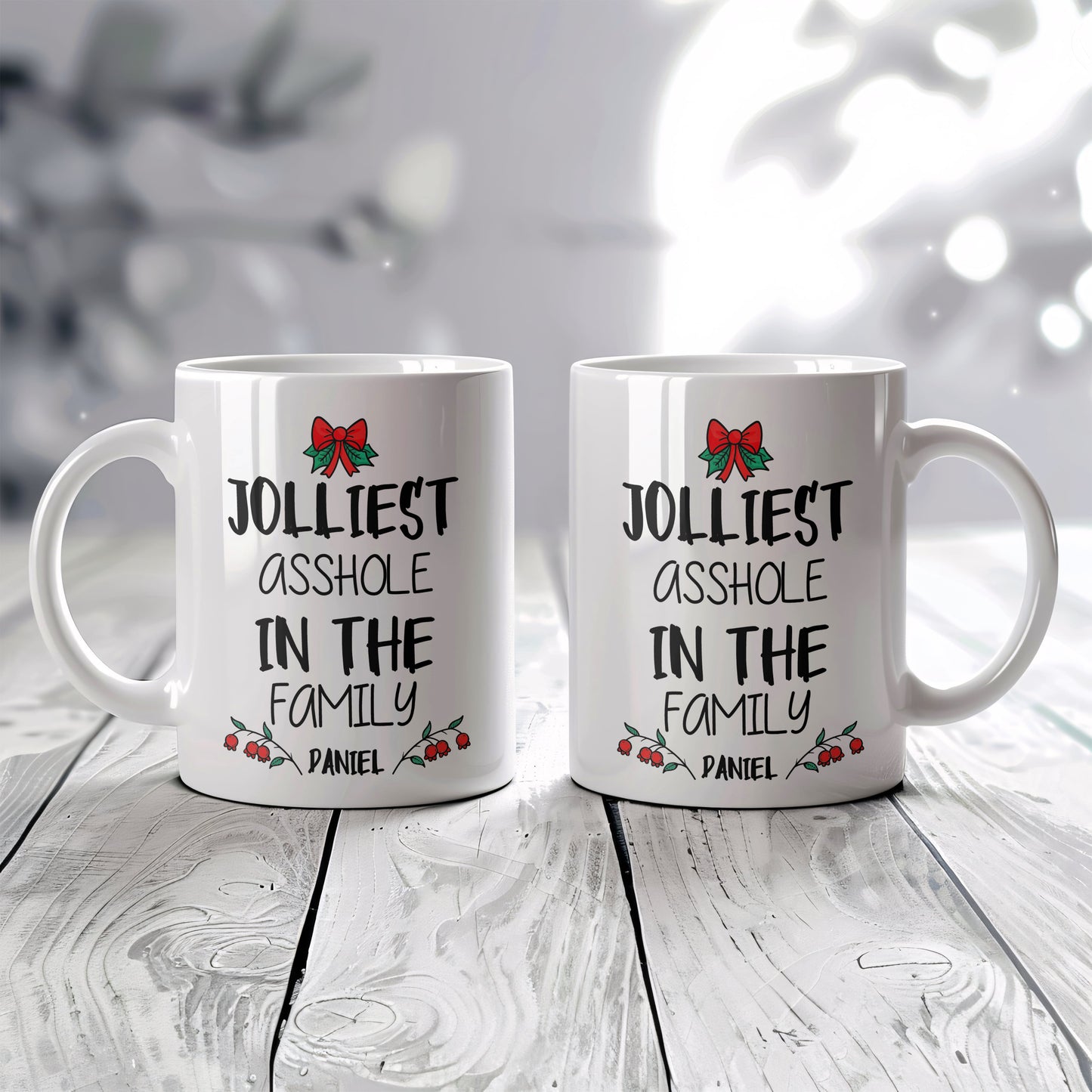 Personalized Swear Word Ceramic Mug, Funny Xmas Gift for Brother