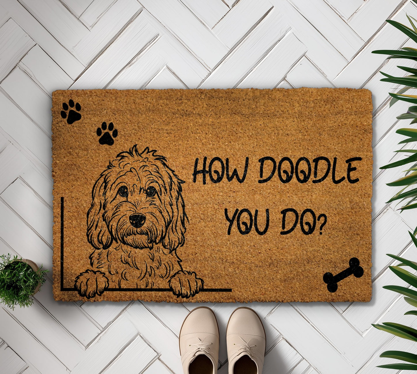 Doodle Doormat: Welcome with Wag, Tail-Wagging Housewarming Gift