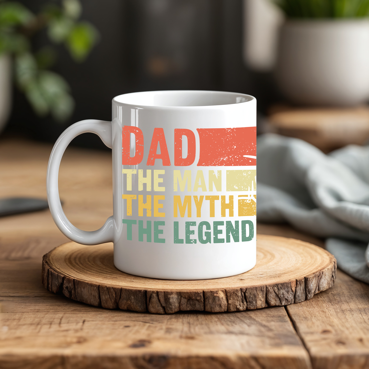 Retro Dad Legend Mug, Father's Day Gift, Sublimation Ceramic Cup