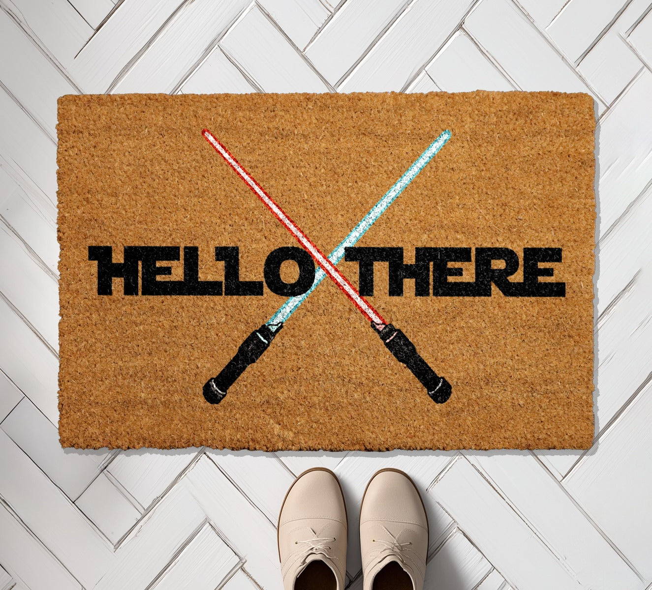 Hello There Lightsaber Doormat: The Ultimate Star Wars Fan Welcome