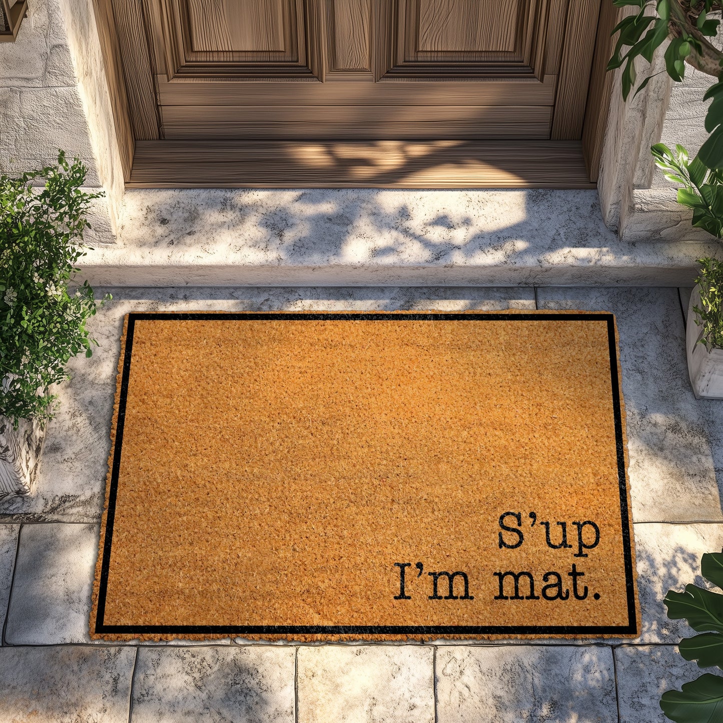 Sup I'M Mat Doormat, Funny Greeting Porch Decor, Unique Gift