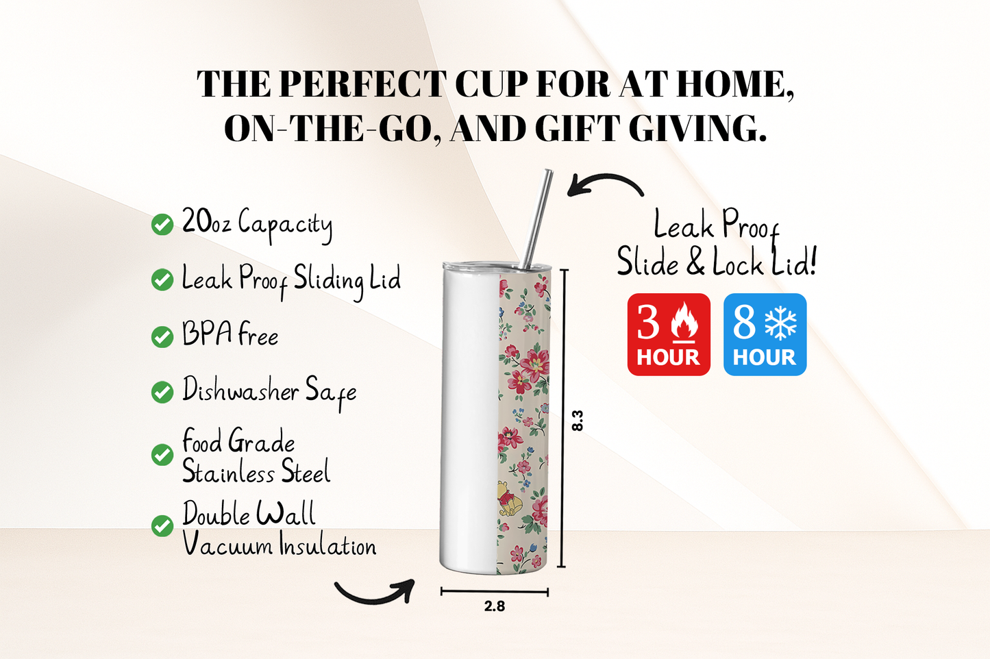 Anatomical Stainless Steel Tumbler with Straw, Human Bones Themed Bottle