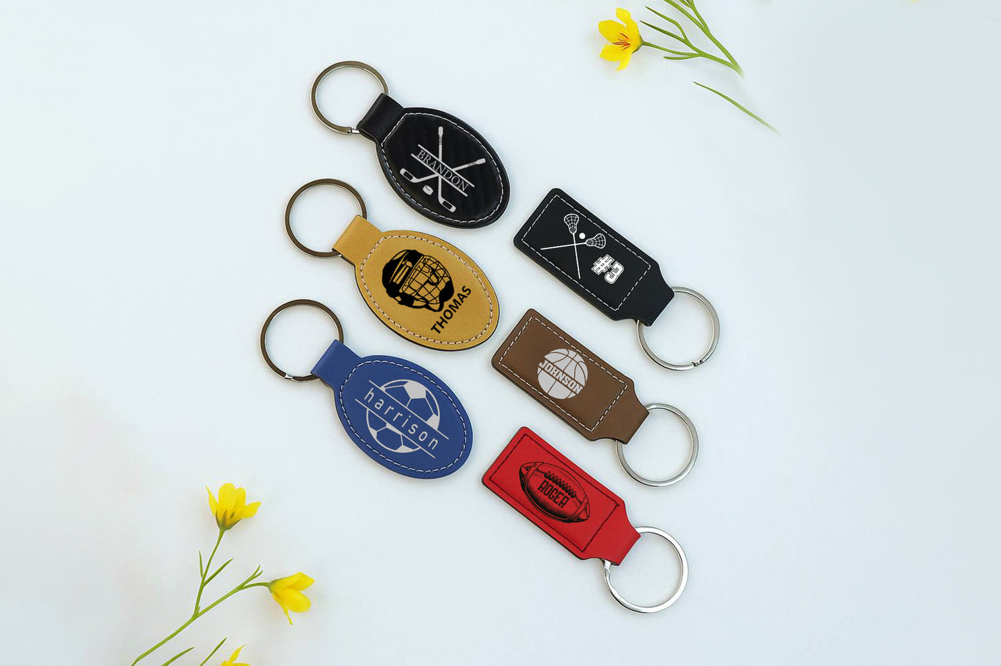 Engraved Basketball Key Tag, Personalized Team Gift - Custom Keychain