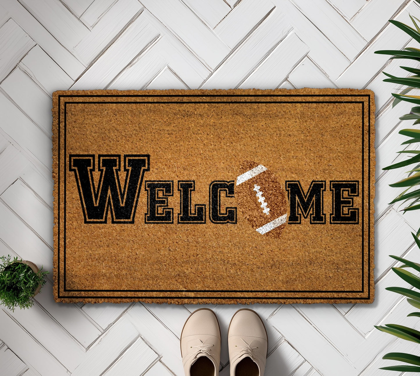 Football Lover's Welcome: Touchdown Outdoor Doormat, Perfect Sports Fan Gift