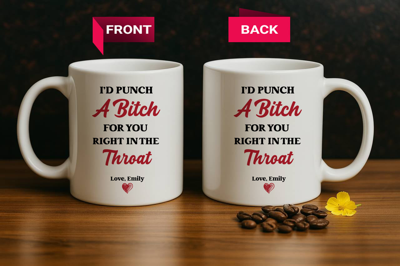 Humorous Besties Mug: Personalized Matching Pottery Cup for Best Friends