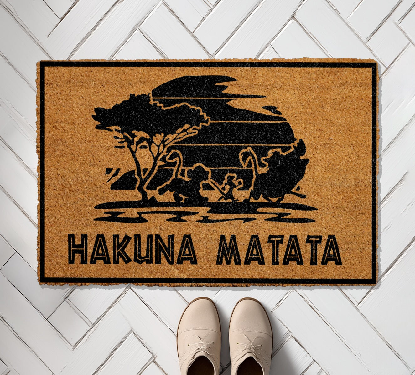Lion King Welcome Mat, for Disney Fans and Animal Lovers.