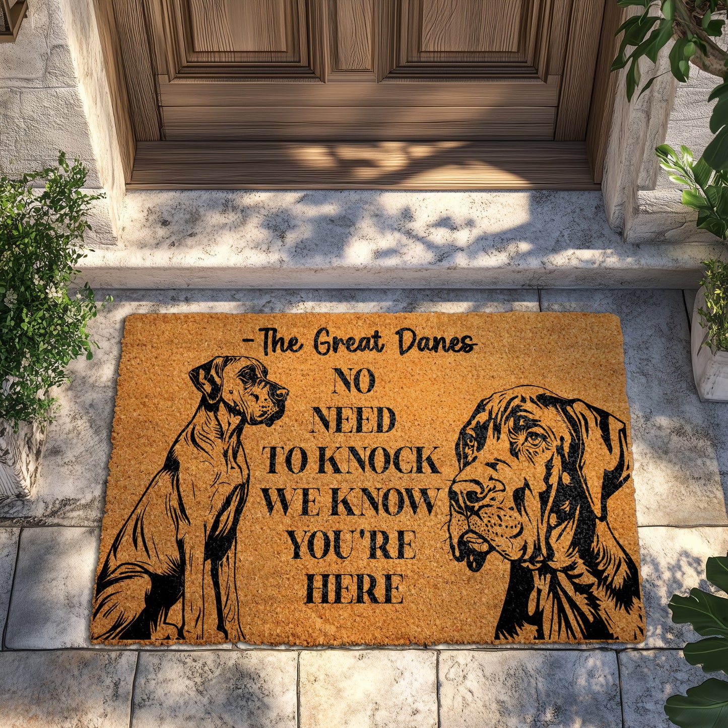 Great Danes Welcome: Funny Dog Doormat for Dog Mom/Dad
