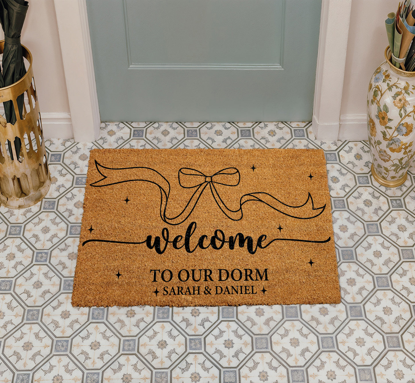Personalized Dorm Room Doormat, College Student Gift, Welcome Entrance Decor