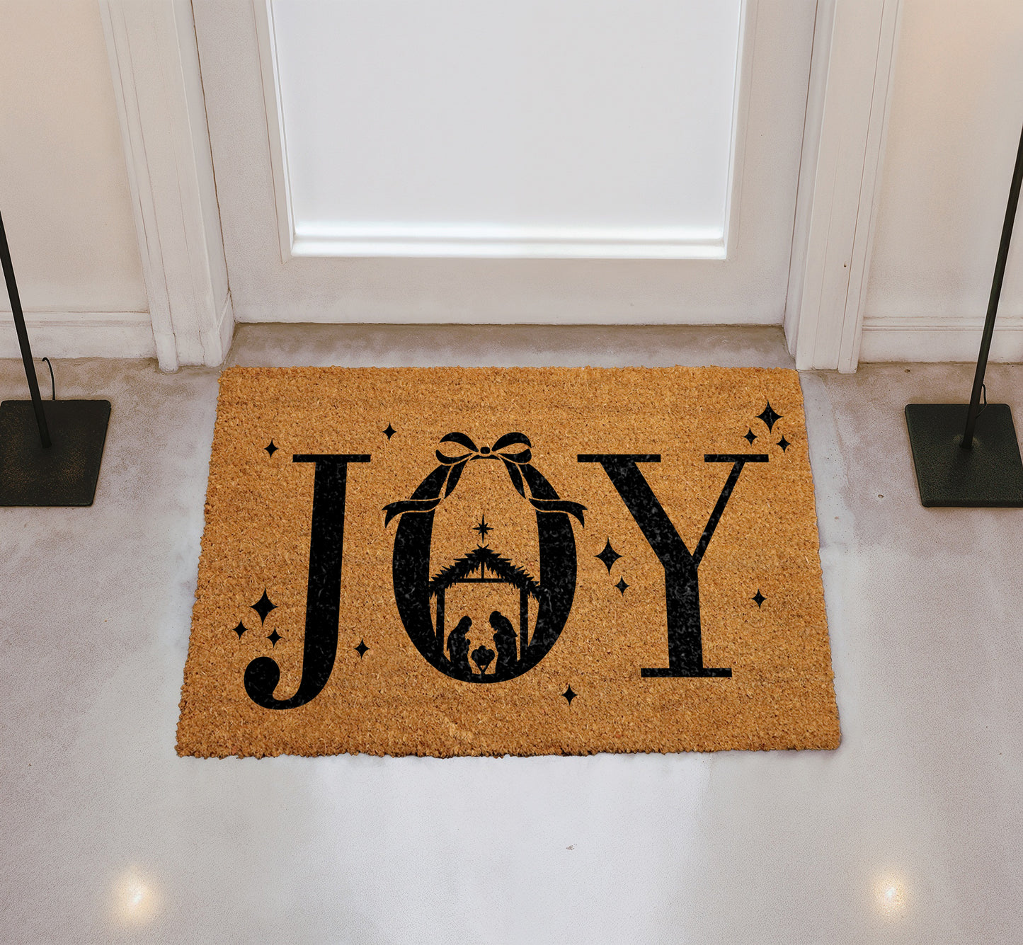 Spread Joy with Religious Nativity Scene Doormat, Perfect Holiday Decor