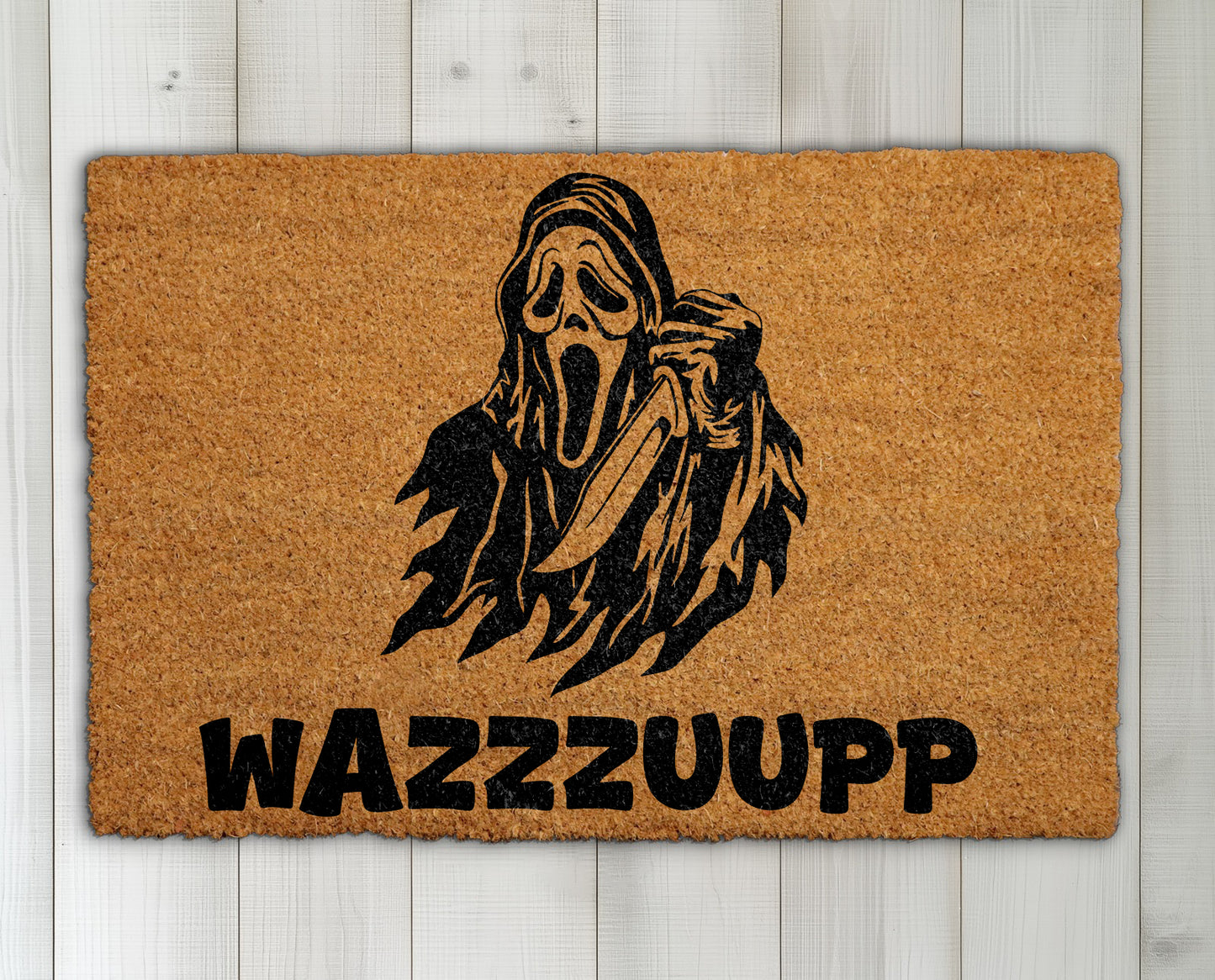 Ghostface Entrance Rug, Spooky Halloween Doormat, Scary Movie Welcome Mat