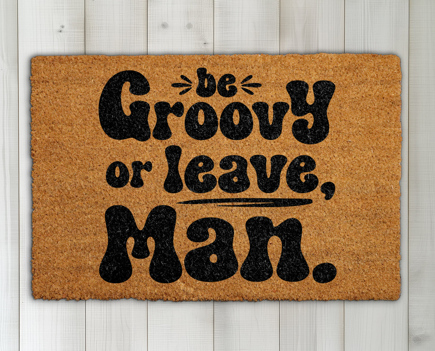 Groovy Welcome: Retro 70s Doormat, Funny Housewarming Gift
