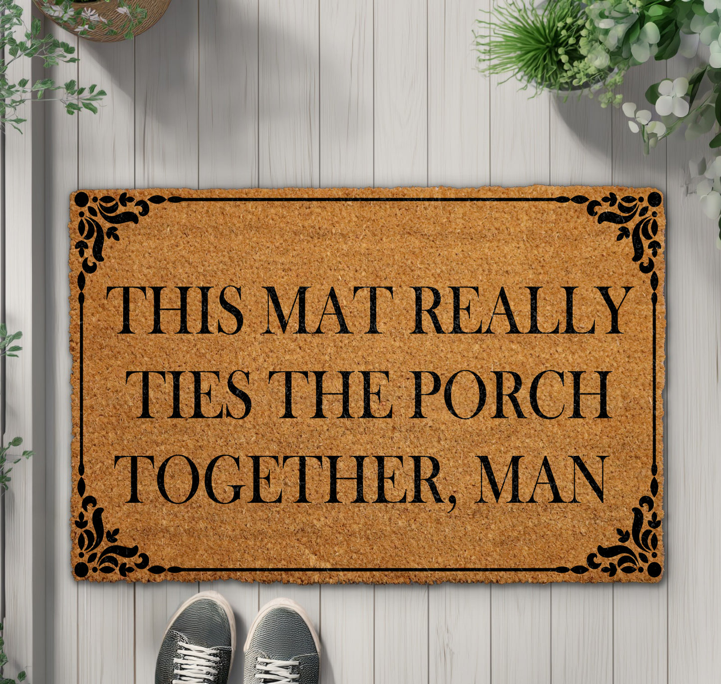 Movie Lovers Housewarming Gift: Funny Front Porch Decor Rug!