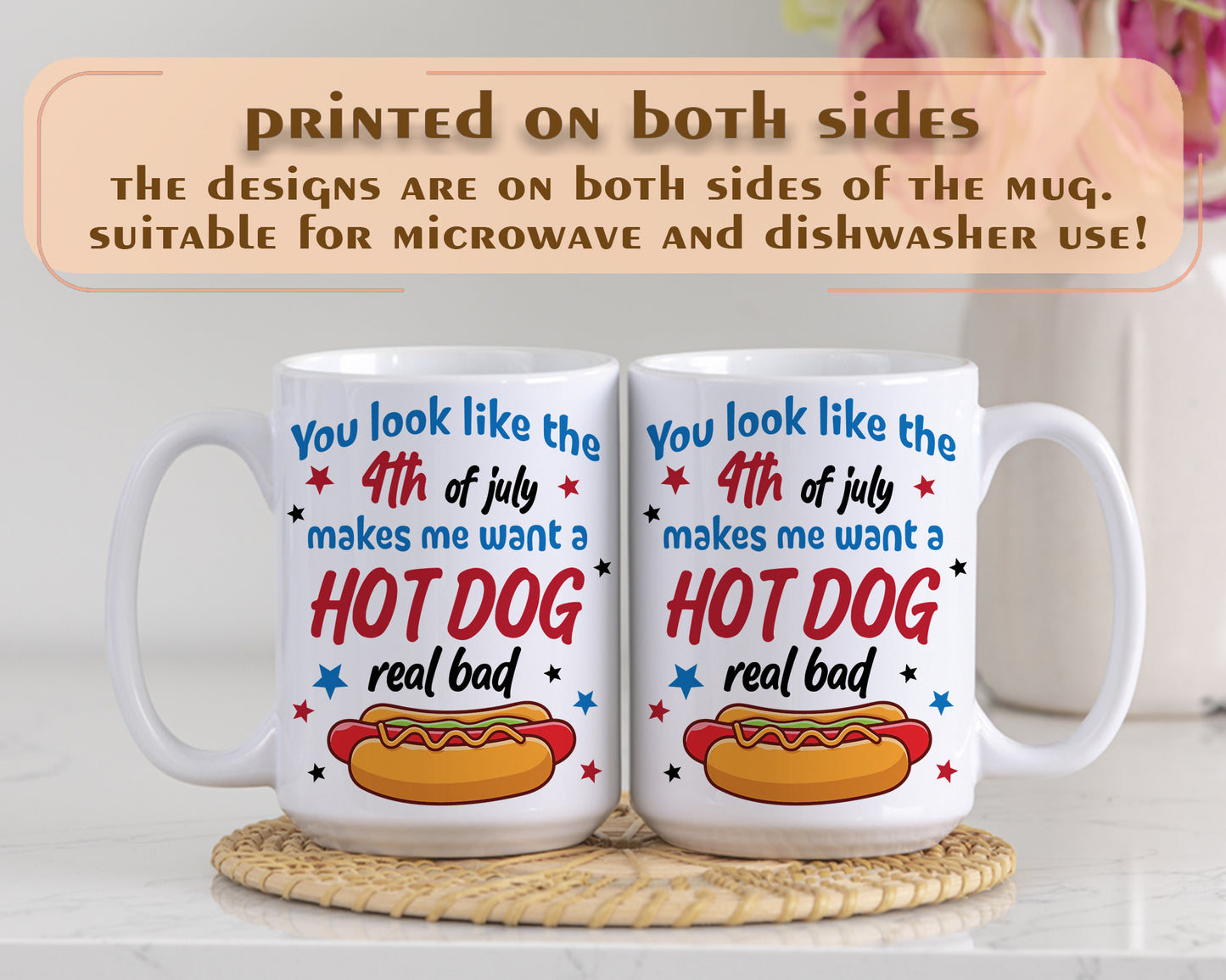 Hilarious Hot Dog Fourth of July Ceramic Mug Collection