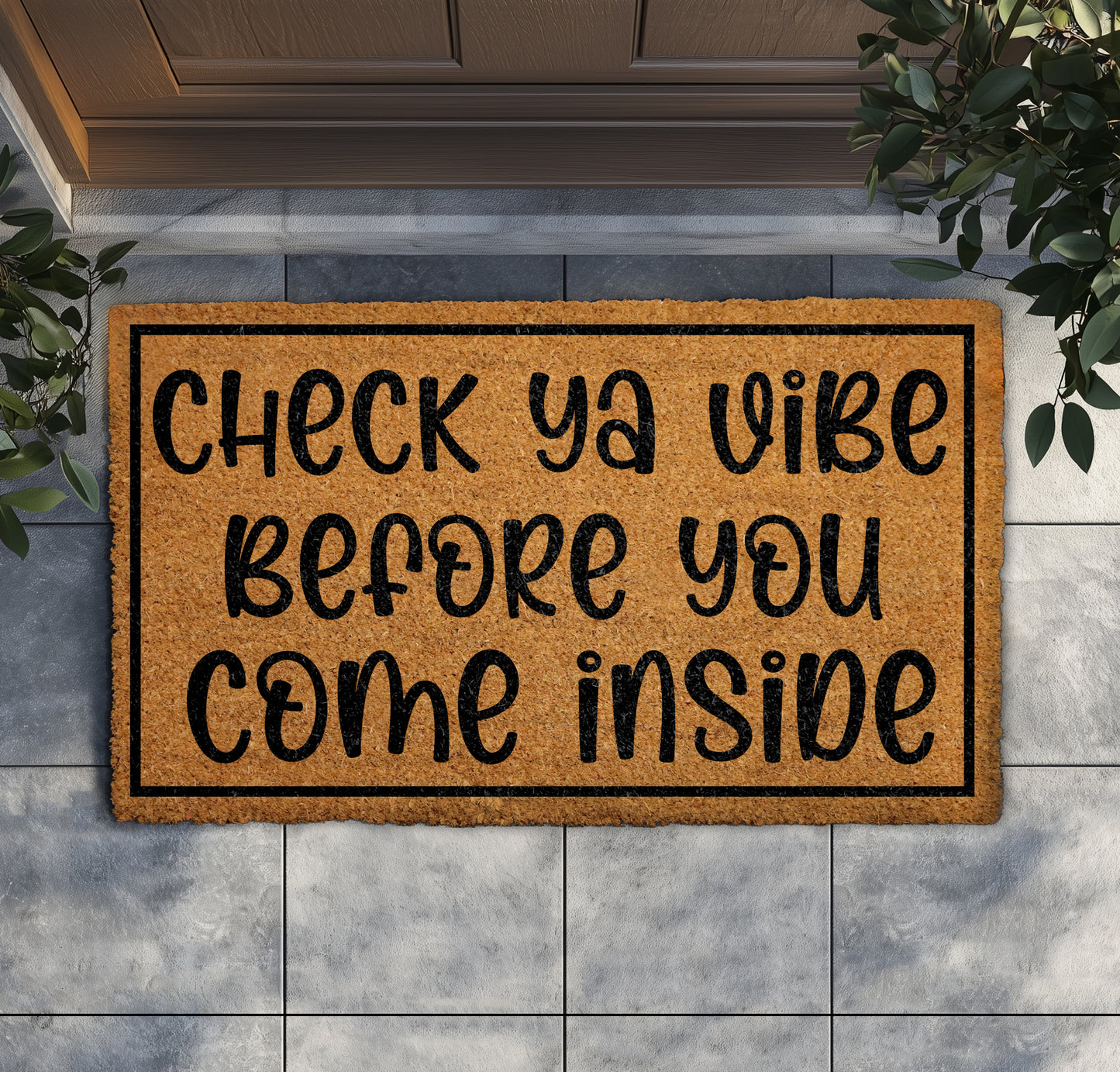 Positive Vibes Only Welcome Mat, Humorous Housewarming Gift, Funny