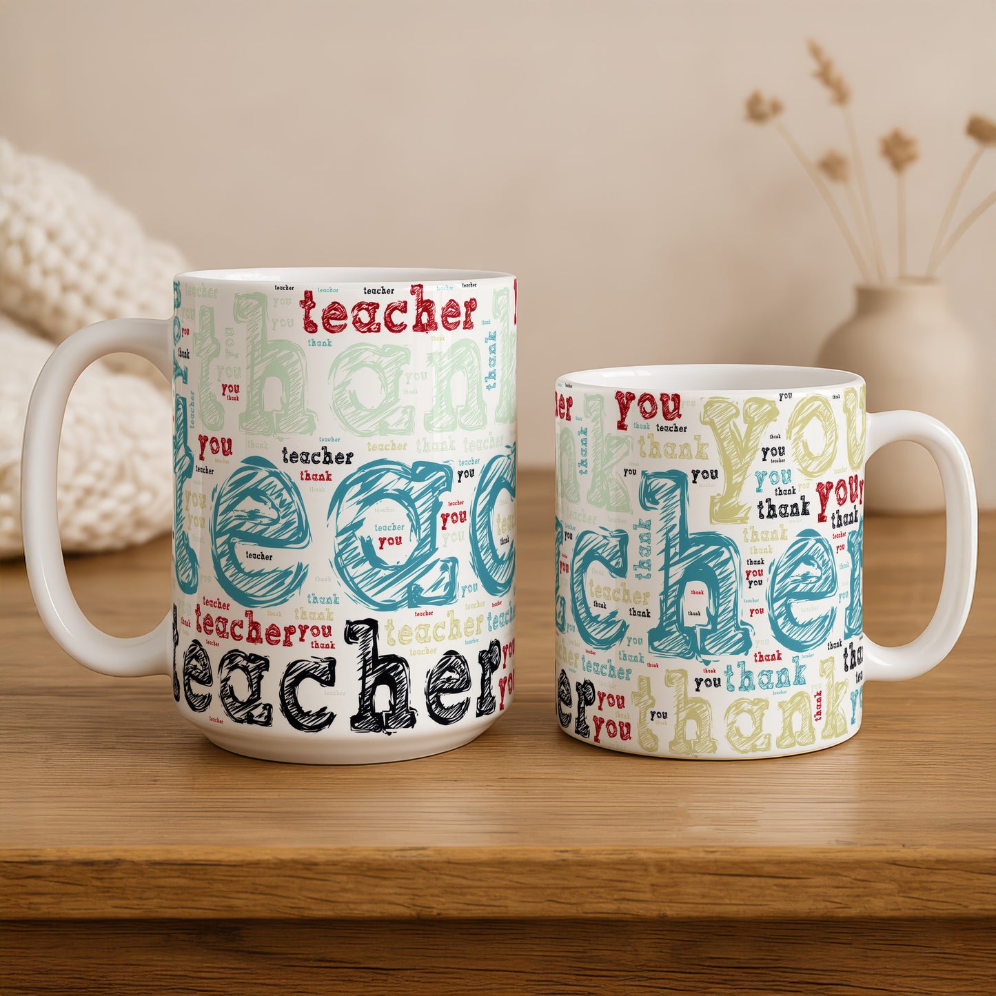 Teacher Thank You Pottery Cup, Retirement Gift Coffee Mug