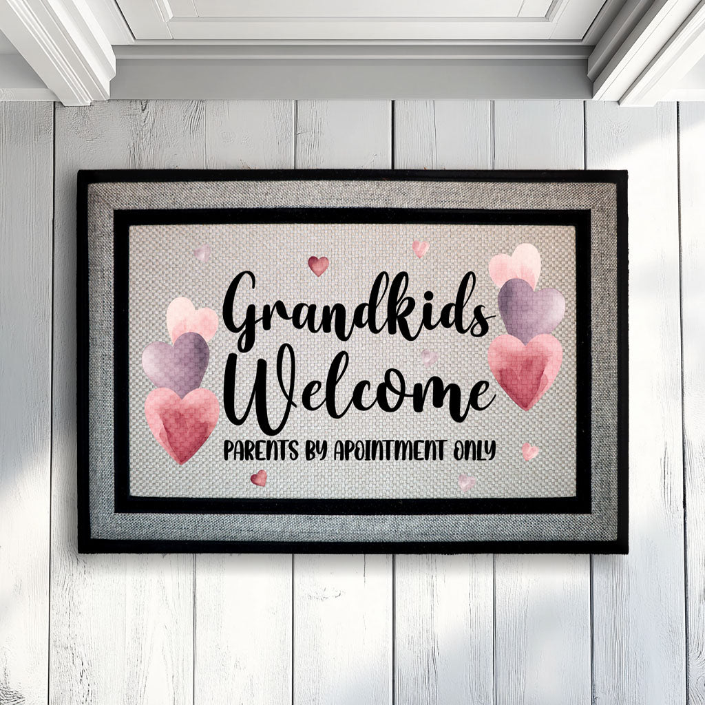 Grandkids Welcome Doormat, Grandparents Porch Rug - Perfect Housewarming Gift!