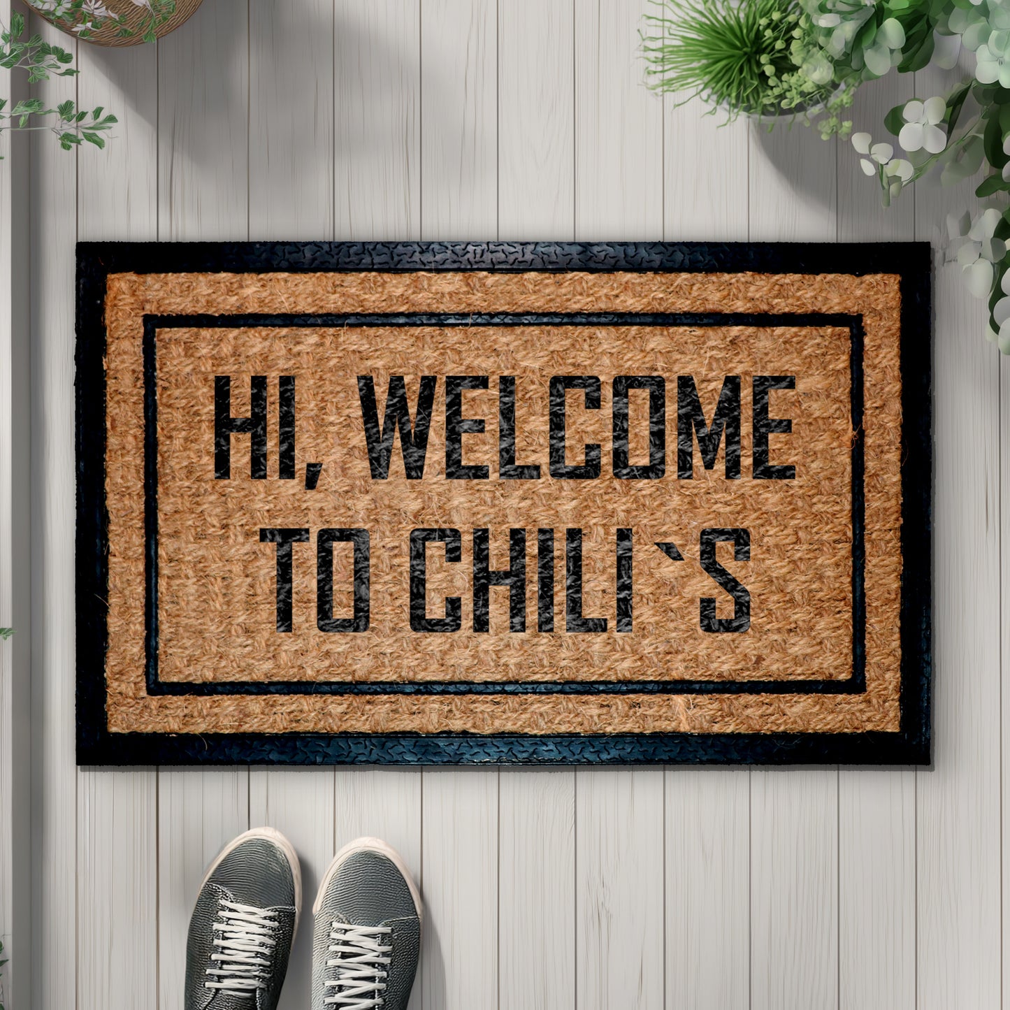Chili's Welcome Doormat: Humorous Home Decor for a Stylish Entryway