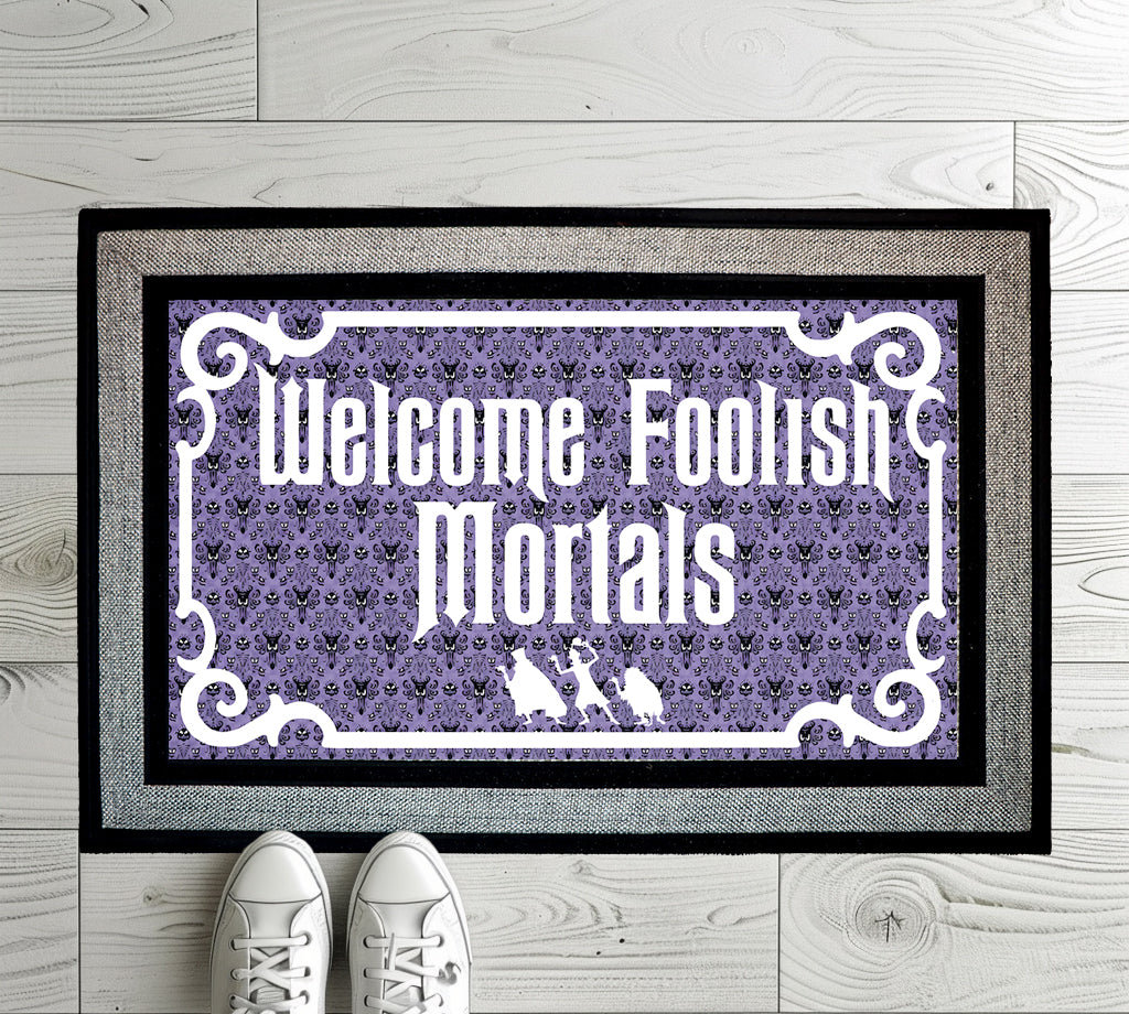 Spooky Disney Doormat, Creepy Halloween Decor for Horror Movie Fans