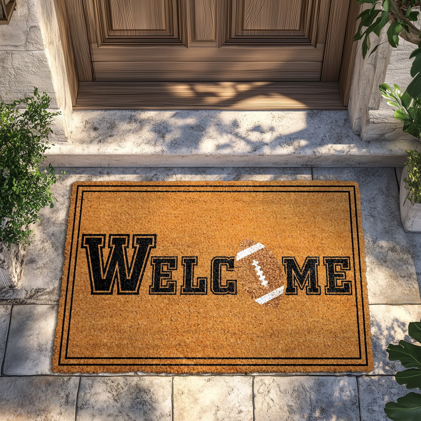 Football Lover's Welcome: Touchdown Outdoor Doormat, Perfect Sports Fan Gift