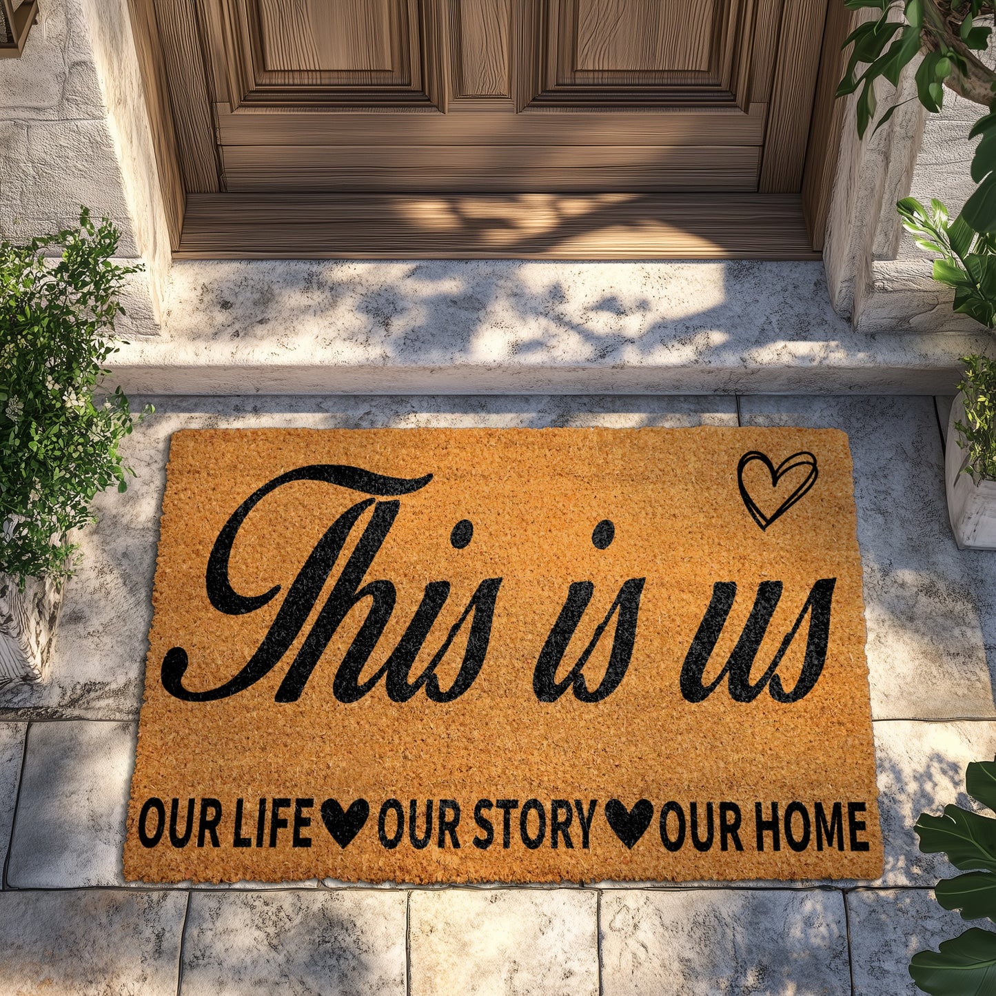 Our Life, Our Story, Our Home - Heart Theme Doormat