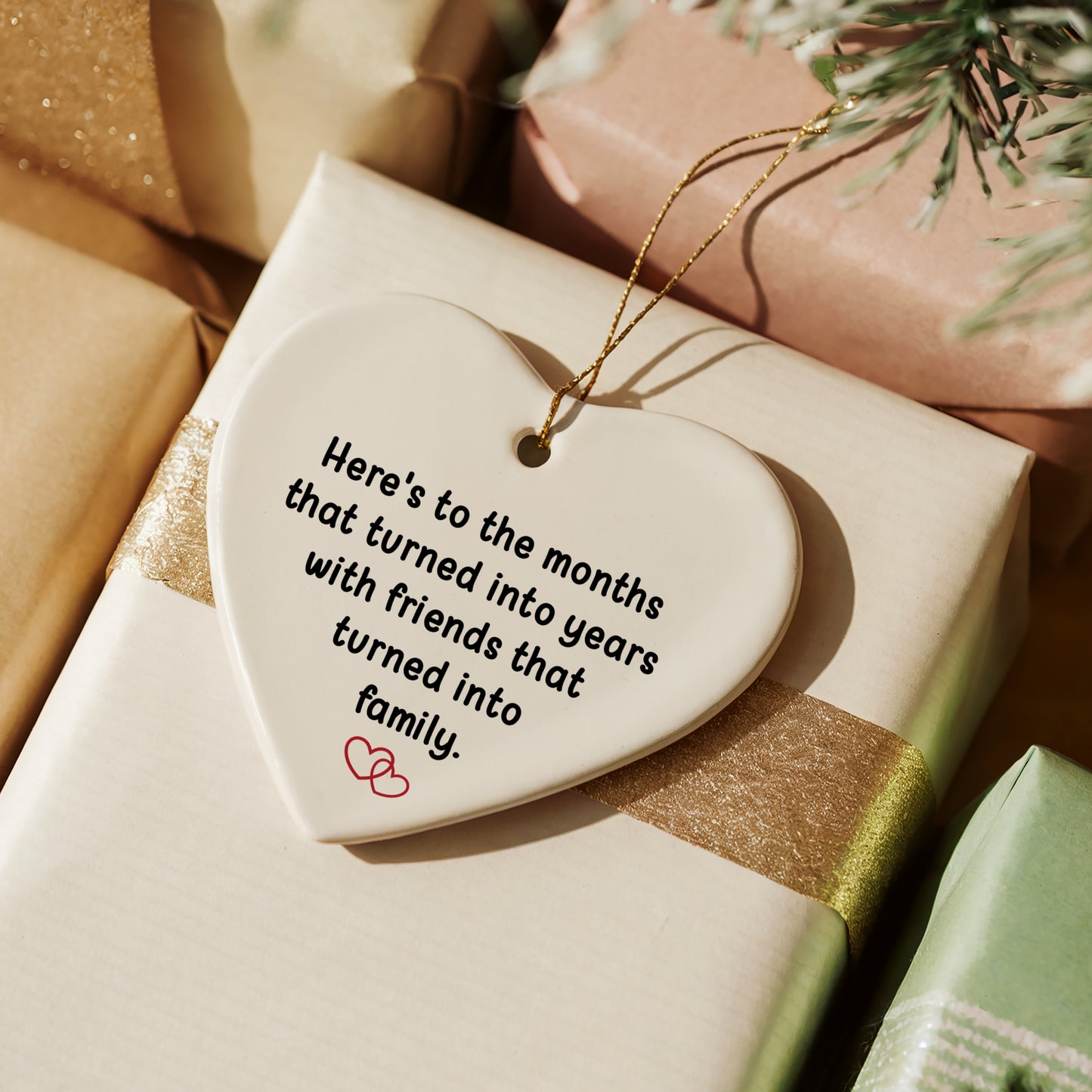 Sentimental Friendship Ornament: Best Friend Keepsake, Cute Goodbye Gift