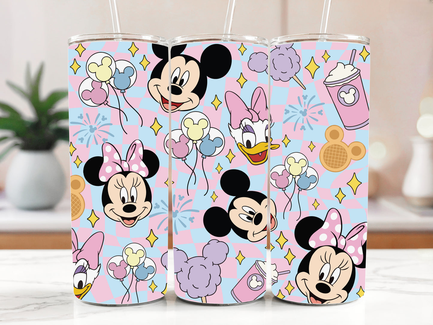 Disneyland Girls Trip Drinkware: Minnie Mouse, Daisy Duck Tumbler & Balloons