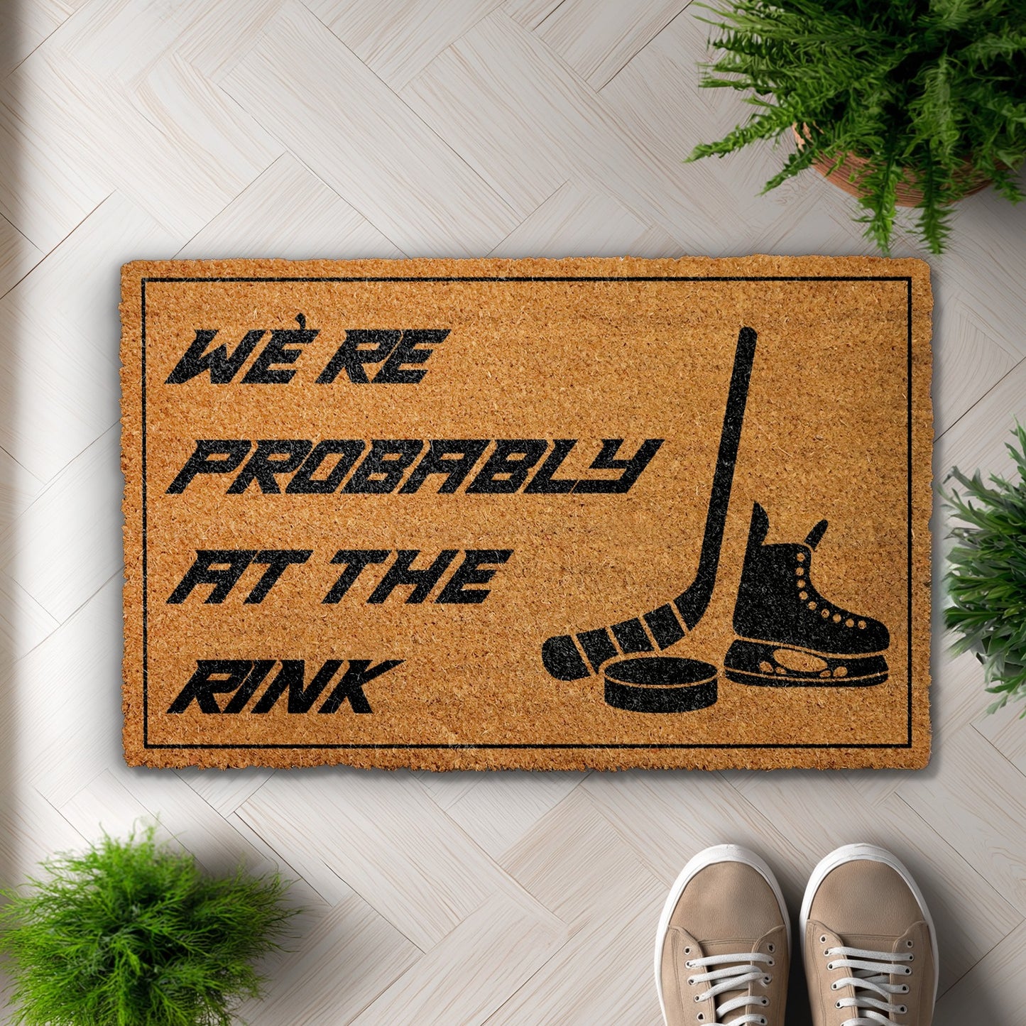 Rink Doormat: Hockey Fan's Welcome Rug, Funny Housewarming Gift