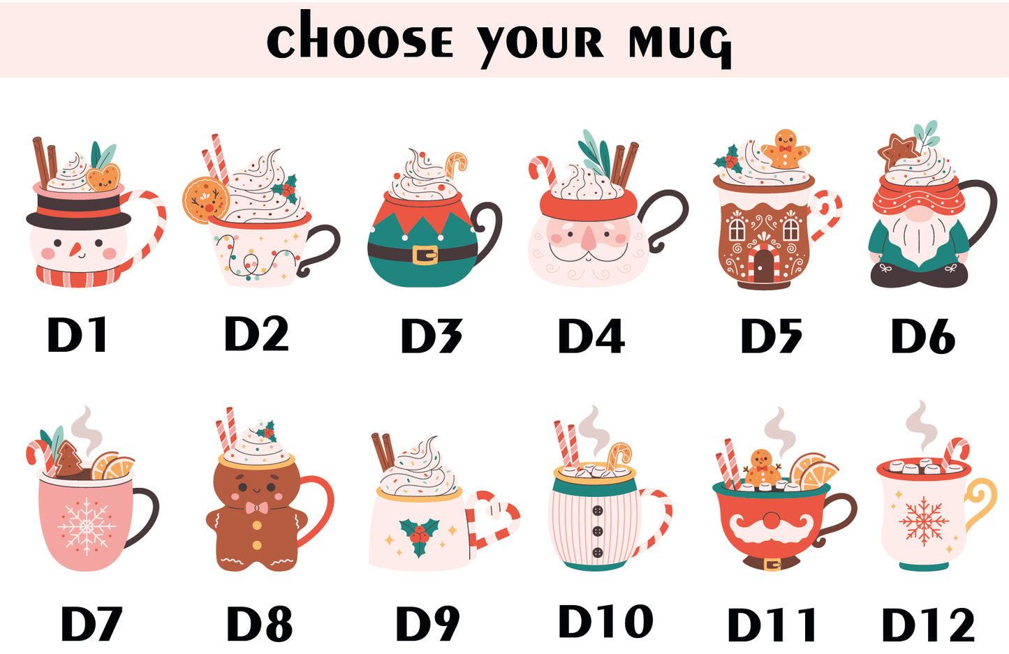 Personalized Cozy Christmas Mug, Cute Xmas Hot Cocoa, Family Gift