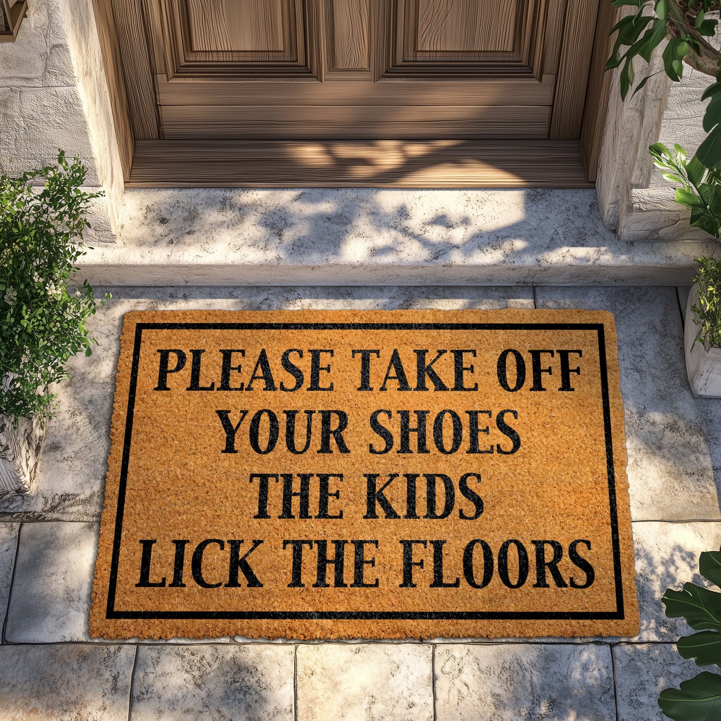 Quirky Family Doormat, Welcoming Humor for Your Home Entrance